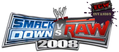WWE Smackdown vs. Raw 2008 title screen for Nintendo DS